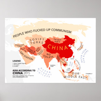 Asia According to China Poster