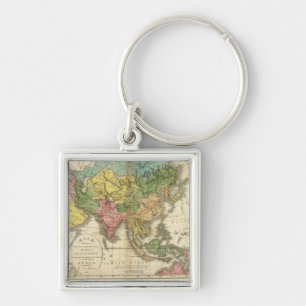 Asia and Empire of Genghis Kahn Key Ring