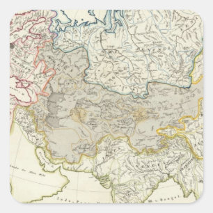 Asia and Europe river drainage Square Sticker