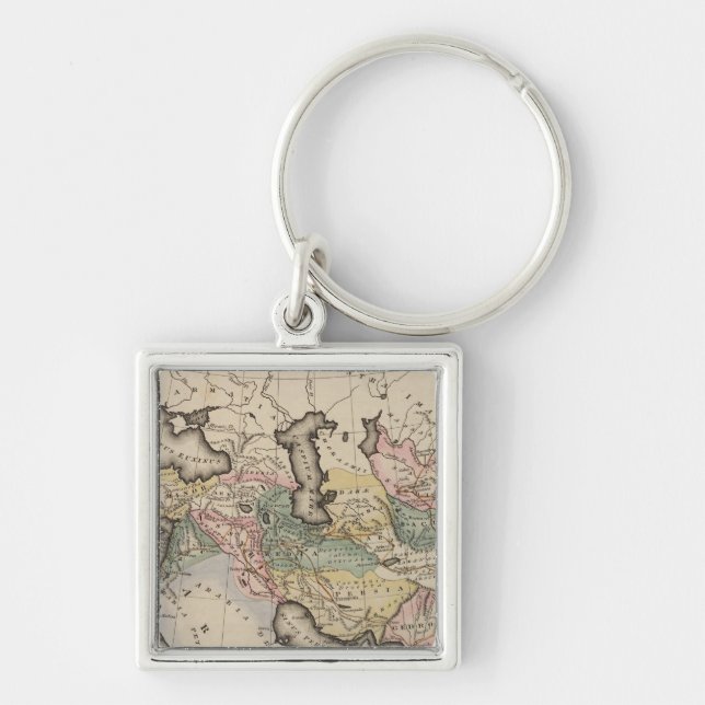 Asia Atlas Map Key Ring (Front)