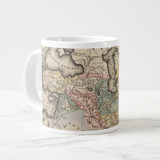 Asia Atlas Map Large Coffee Mug (Front Left)