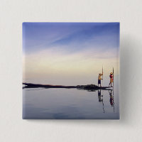 Asia, Burma, (Myanmar) Fishing boat reflected on