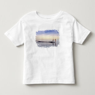 Asia, Burma, (Myanmar) Fishing boat reflected on Toddler T-Shirt