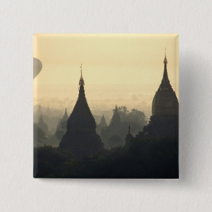 Asia, Burma, (Myanmar), Pagan (Bagan) Hot Air 15 Cm Square Badge