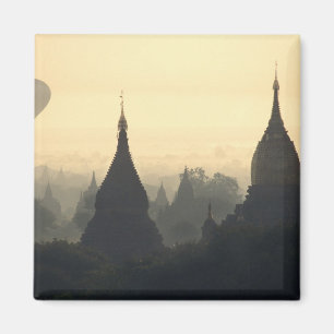 Asia, Burma, (Myanmar), Pagan (Bagan) Hot Air Magnet