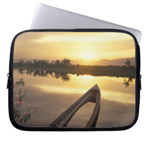 Asia, Burma (Myanmar) Sunken fishing boat Laptop Sleeve