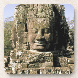 Asia, Cambodia, Siem Reap. Angkor Thom, heads of Coaster