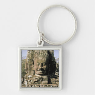 Asia, Cambodia, Siem Reap. Angkor Thom, heads of Key Ring