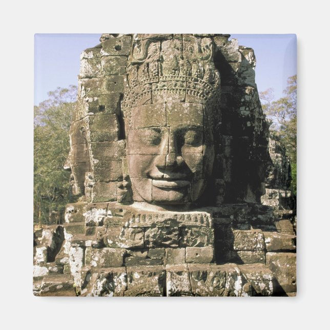 Asia, Cambodia, Siem Reap. Angkor Thom, heads of Magnet (Front)