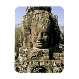Asia, Cambodia, Siem Reap. Angkor Thom, heads of Magnet