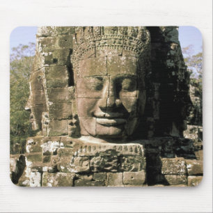 Asia, Cambodia, Siem Reap. Angkor Thom, heads of Mouse Pad