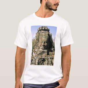 Asia, Cambodia, Siem Reap. Angkor Thom, heads of T-Shirt