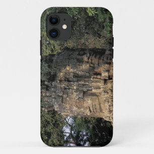 Asia, Cambodia, Siem Reap. Huge stone sculptures iPhone 11 Case