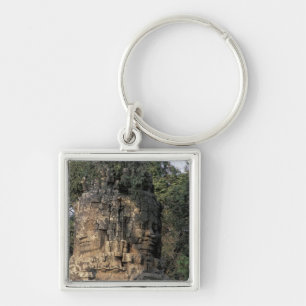 Asia, Cambodia, Siem Reap. Huge stone sculptures Key Ring