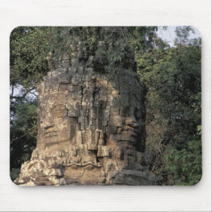 Asia, Cambodia, Siem Reap. Huge stone sculptures Mouse Pad