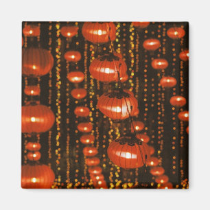 Asia, China, Beijing. Red Chinese lanterns, Magnet