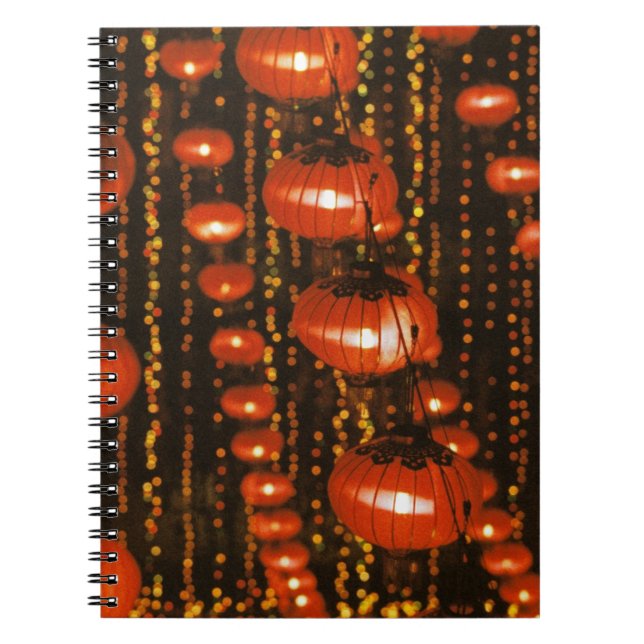 Asia, China, Beijing. Red Chinese lanterns, Notebook (Front)