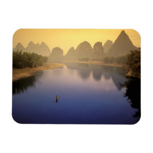 Asia, China, Guangxi Province, Yangshuo. Lone Magnet