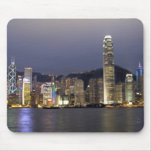 Asia, China, Hong Kong, city skyline and 2 Mouse Pad