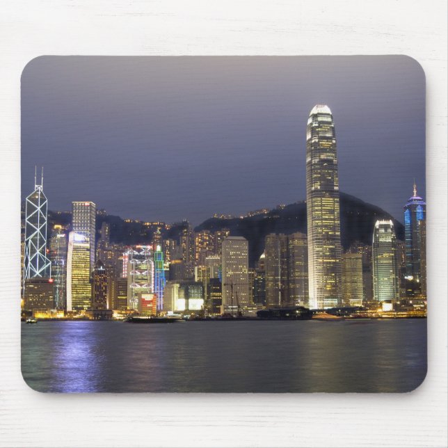 Asia, China, Hong Kong, city skyline and 2 Mouse Pad (Front)