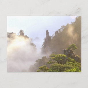 Asia, China, Huanshan. The Yellow Mountain in Postcard