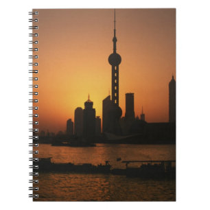 ASIA, China, Shanghai View of Oriental Pearl TV Notebook