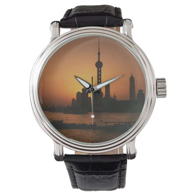 ASIA, China, Shanghai View of Oriental Pearl TV Watch (Front)