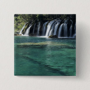 Asia, China, Sichuan Province, Jiuzhaigou 15 Cm Square Badge
