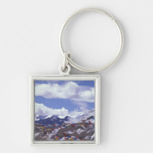 Asia, China, Tibet, Tangla Pass. Prayer flags, Key Ring
