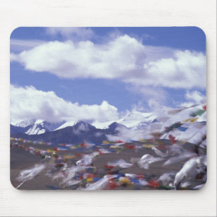 Asia, China, Tibet, Tangla Pass. Prayer flags, Mouse Pad
