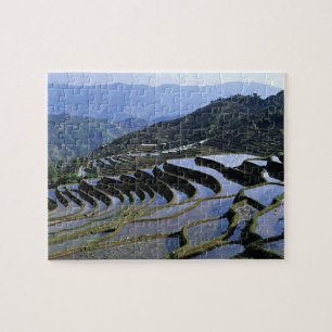 Asia, China, Yunnan, Yuanyang. Rugged Jigsaw Puzzle