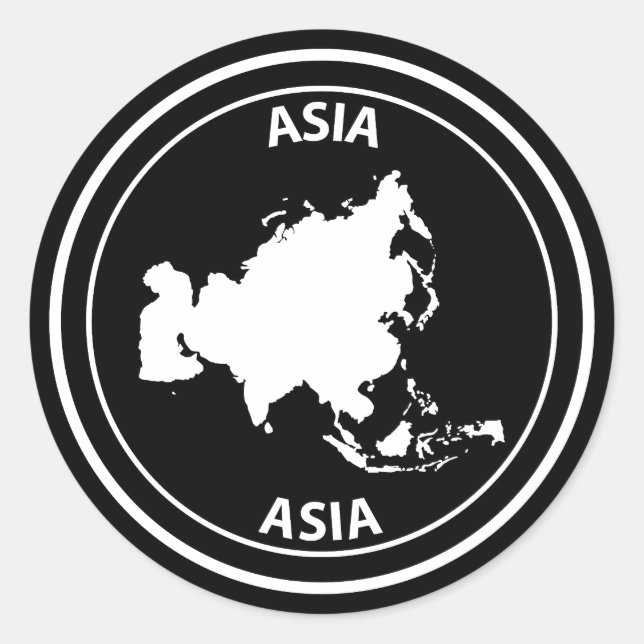 Asia Classic Round Sticker (Front)