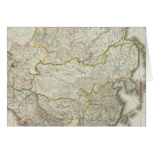 Asia Engraved Map