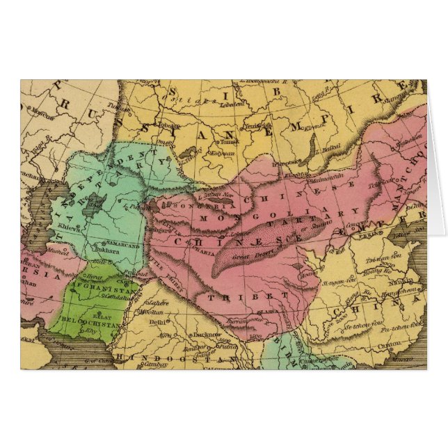 Asia Hand Coloured Atlas Map 2 (Front Horizontal)