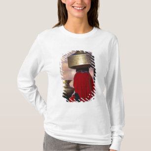 Asia, India, Rajasthan. A local woman in a red T-Shirt