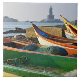 Asia, India, Tamil Nadu, Kanniyakumari 2 Ceramic Tile