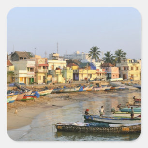 Asia, India, Tamil Nadu, Kanniyakumari Square Sticker