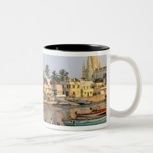 Asia, India, Tamil Nadu, Kanniyakumari Two-Tone Coffee Mug