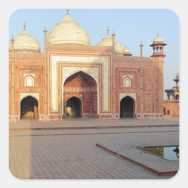 Asia, India, Uttar Pradesh, Agra. On the Square Sticker (Front)