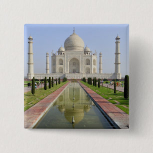 Asia, India, Uttar Pradesh, Agra. The Taj 5 15 Cm Square Badge