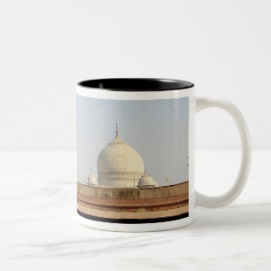 Asia, India, Uttar Pradesh, Agra. The Taj 6 Two-Tone Coffee Mug