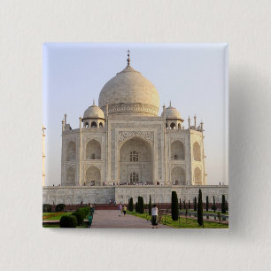 Asia, India, Uttar Pradesh, Agra. The Taj 8 15 Cm Square Badge