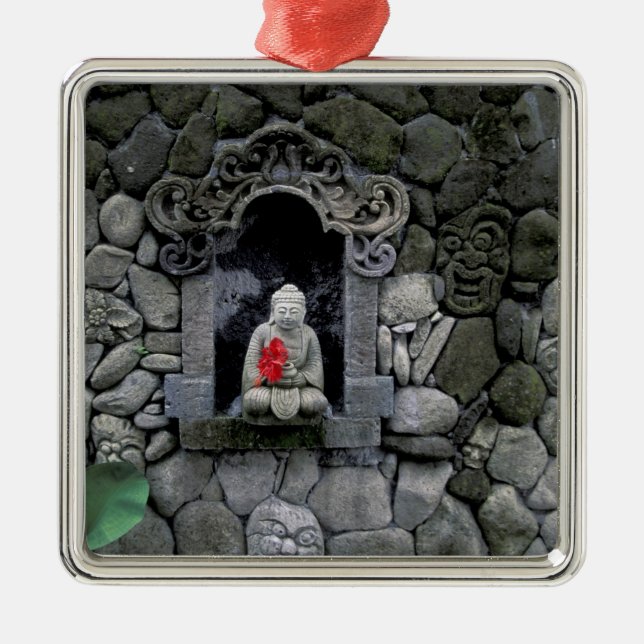 Asia, Indonesia, Bali. A shrine of Buddha Metal Tree Decoration (Front)