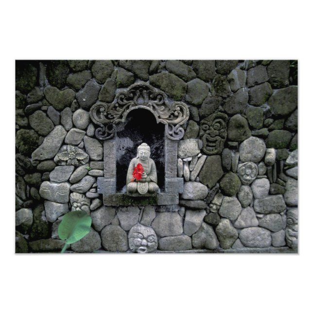 Asia, Indonesia, Bali. A shrine of Buddha Photo Print (Front)