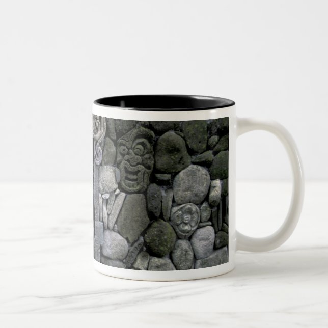 Asia, Indonesia, Bali. A shrine of Buddha Two-Tone Coffee Mug (Right)