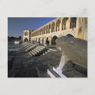 Asia, Iran, Isfahan. Pol-e Khaju Bridge. Postcard