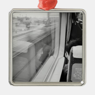Asia, Japan. Aboard the Shinkansen Bullet Train Metal Ornament