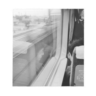 Asia, Japan. Aboard the Shinkansen Bullet Train Notepad