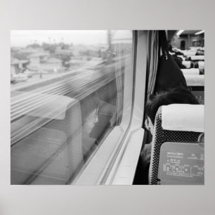 Asia, Japan. Aboard the Shinkansen Bullet Train Poster