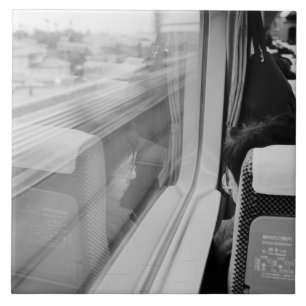 Asia, Japan. Aboard the Shinkansen Bullet Train Tile